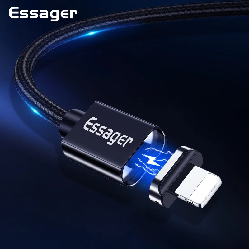 Магнитный кабель Essager для iPhone X Xr Xs Max зарядный usb 8 7 6 6s 5 4 зарядки|Кабели мобильных