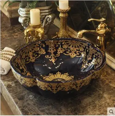 

Jingdezhen ceramic lavatory circle art basin of toilet stage basin sinks the sink of the basin that wash a face