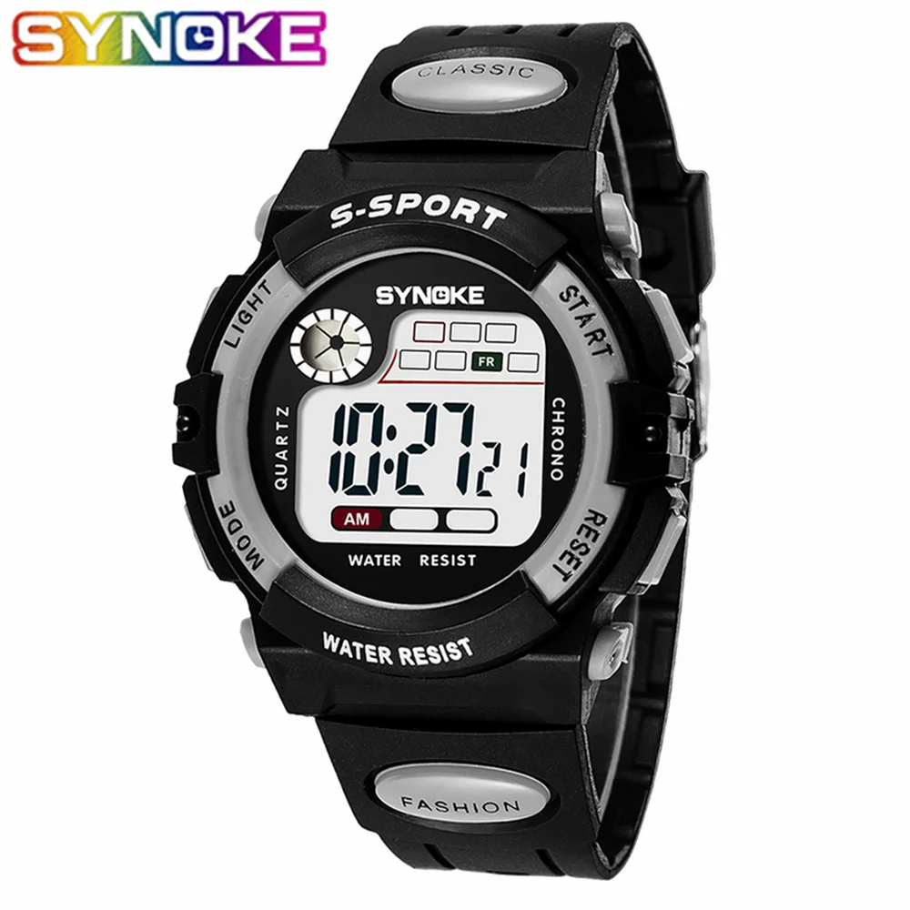 

SYNOKE New Children Students Sports Watches Fashion LED Wrist Digital Watch Boys Girls Gift Kids 30M Waterproof Wristwatches