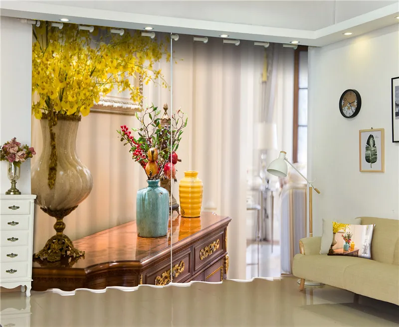 2017interior Corner Photo Blackout Window Drapes Luxury 3d
