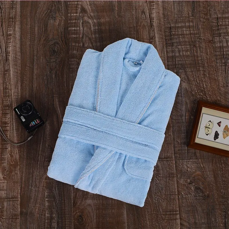 Махровые хлопковые халаты мужские махровые утепленное платье мужские халаты - Цвет: color3