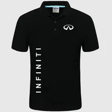 Фирменная Новинка Для Мужчин's Infiniti тенниска с логотипом рубашка-поло унисекс Для мужчин хлопок короткий рукав Футболка Одежда размеры-xxxl