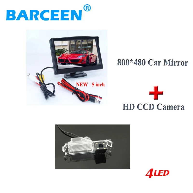 ABS shell 4 led car rear view camera with 5&quot monitor for Kia K2 Rio hatchback ceed 2013 Hyundai Solaris(verna) | Автомобили и