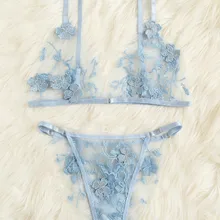 Новинка; набор женских чулков сексуальные цветочные кружева отжимать Bralette коплект бюстгалтер и трусы нижнее белье