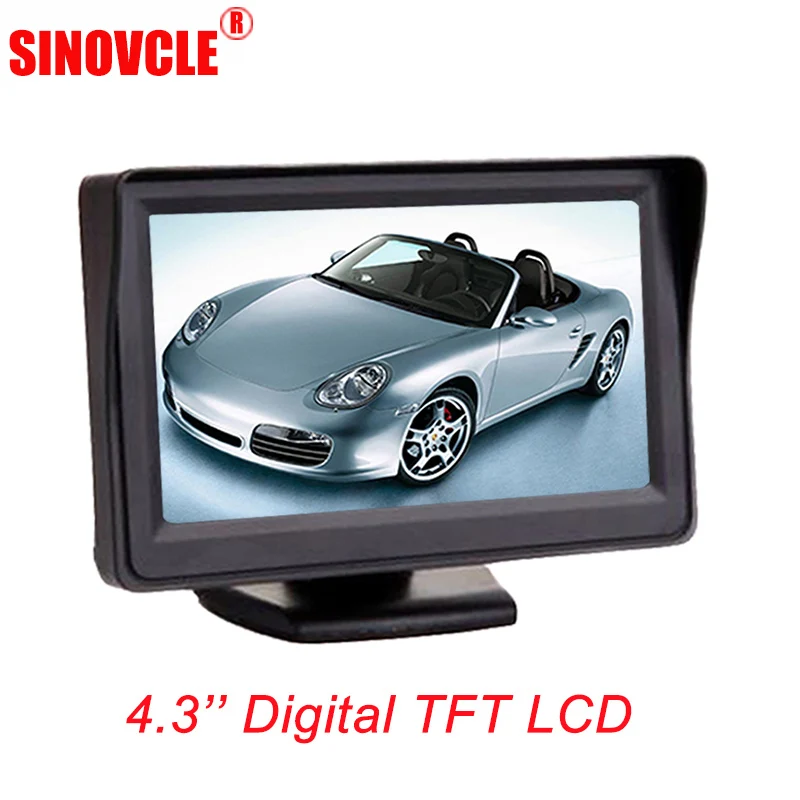 

SINOVCLE Car Monitor 4.3" Screen For Rear View Reverse Camera TFT LCD Display HD Digital Color 4.3 Inch PAL/NTSC