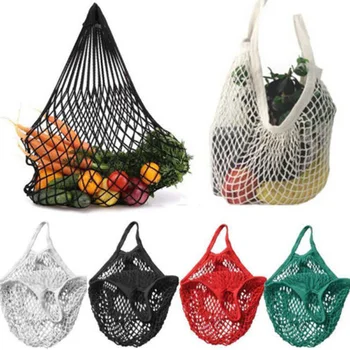 

1PC Mesh Net Turtle Bag String Shopping Bag Reusable Fruit Storage Handbag Totes Women Shopping Mesh Bag FOR Shopper