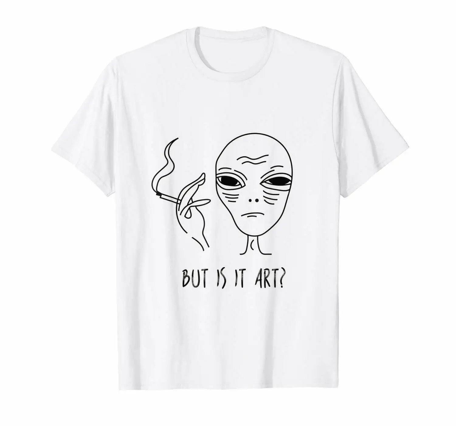 Но это искусство? Alien UFO забавная белая футболка S-6XL2019 Новая модная брендовая