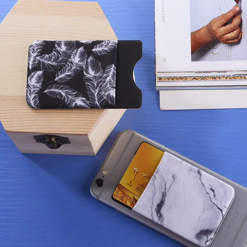 Fashion Cellphone Pocket Solid Mobile Phone Wallet Credit ID Card Holder Pocket Adhesive Sticker Lycra Accessory Fashion Cellphone Pocket Solid Mobile Phone Wallet Credit ID Card Holder Pocket Adhesive Sticker Lycra Accessory