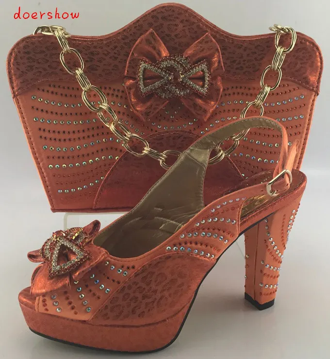 

doershow 2016 Italian Shoes With Matching Bag High Quality Italy Shoe And Bag set For wedding and party ,Free Shipping ! HKB1-10