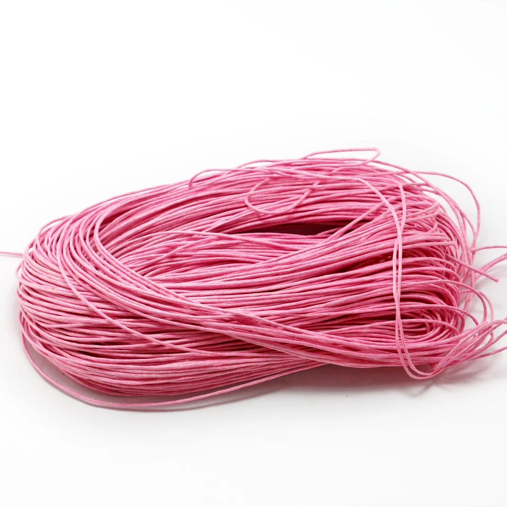 60 meters/lot 1MM diameter Thread Cotton Waxed Cord String Strap Necklace Rope Bead jewelry findings for DIY Bracelet cotton rope waxed cord