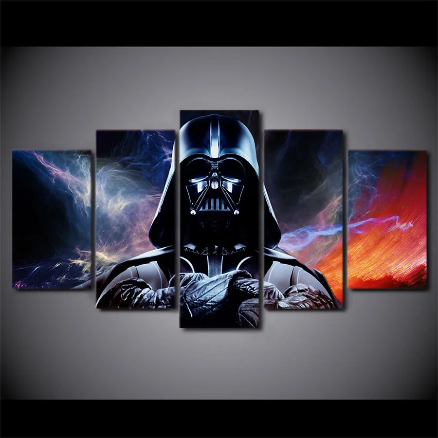 HD printed 5 piece canvas art Star Wars Painting star wars canvas wall