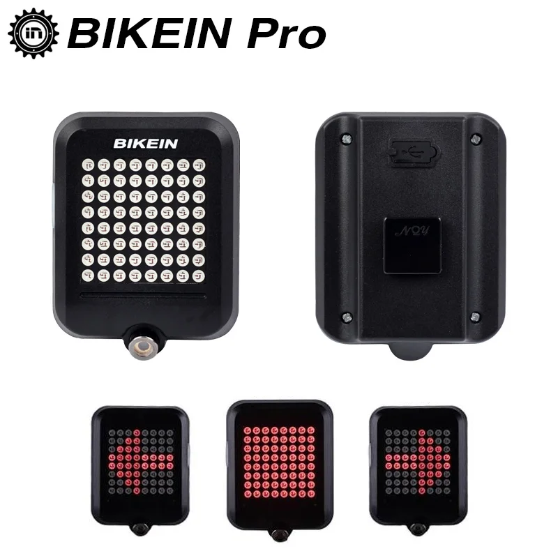 

Cycling Bike Intelligent Turn Rear Light Brake Signal Taillight USB Rechargeable Safety Warning 64 LED Light Bicycle Accessories