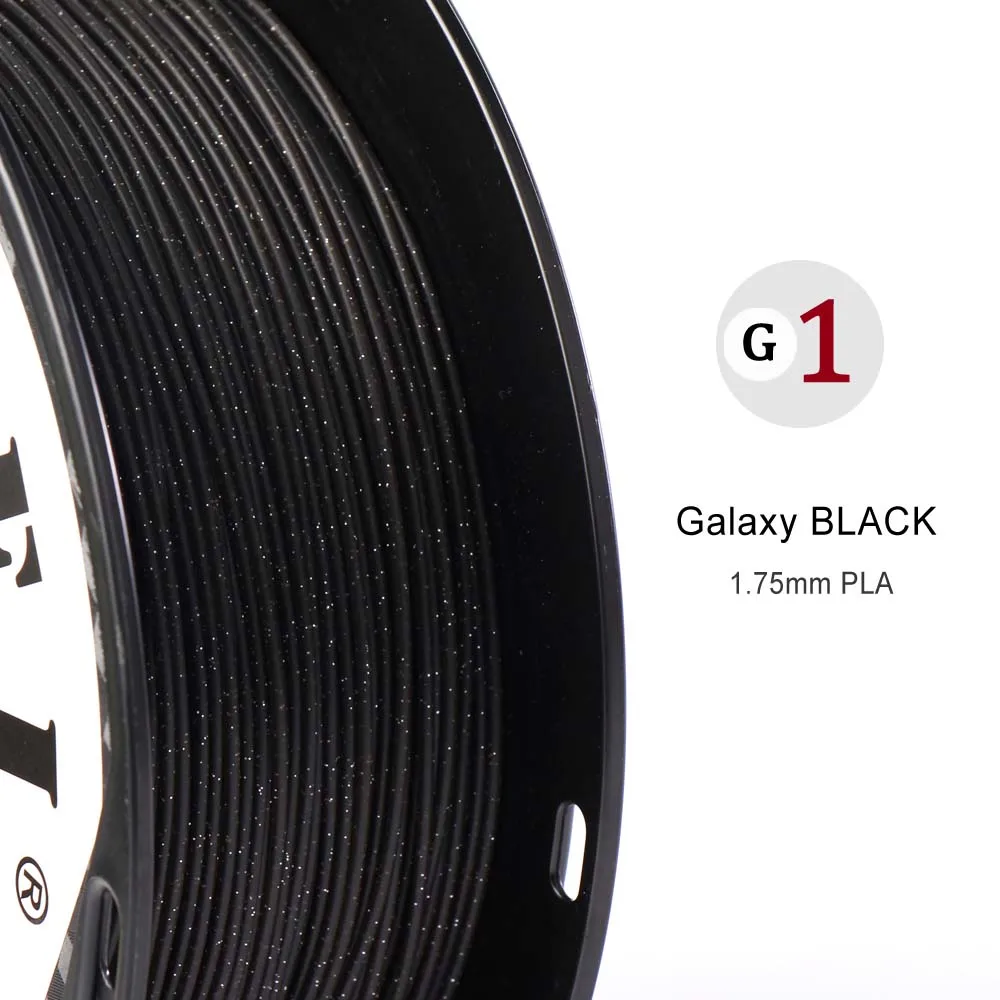 9 1 NOULEI 3d Printing Filament PLA with Crystal texture glittering Galaxy BLACK