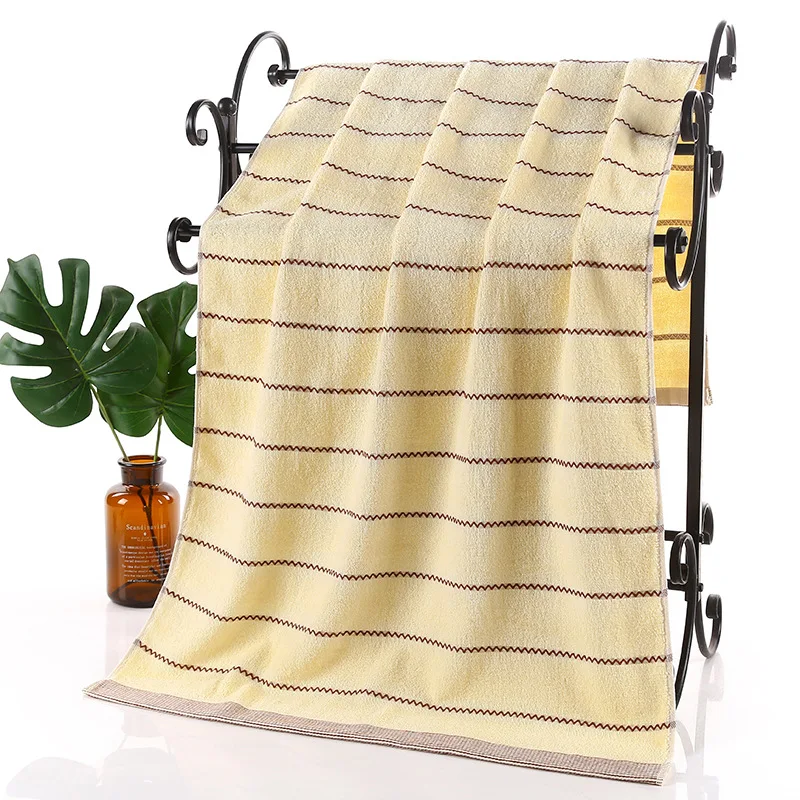 Банное полотенце для взрослых с волнистым узором, утолщенное пляжное полотенце для ванной комнаты, мягкое Впитывающее махровое полотенце 70*140 см