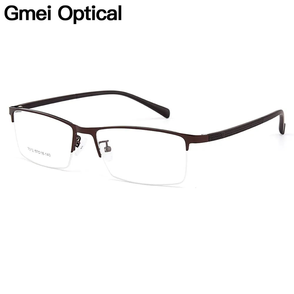Gmei, оптические мужские оправы для очков из титанового сплава, для мужчин, очки, гибкие дужки, ноги, IP, гальваническое покрытие, сплав, очки Y7012