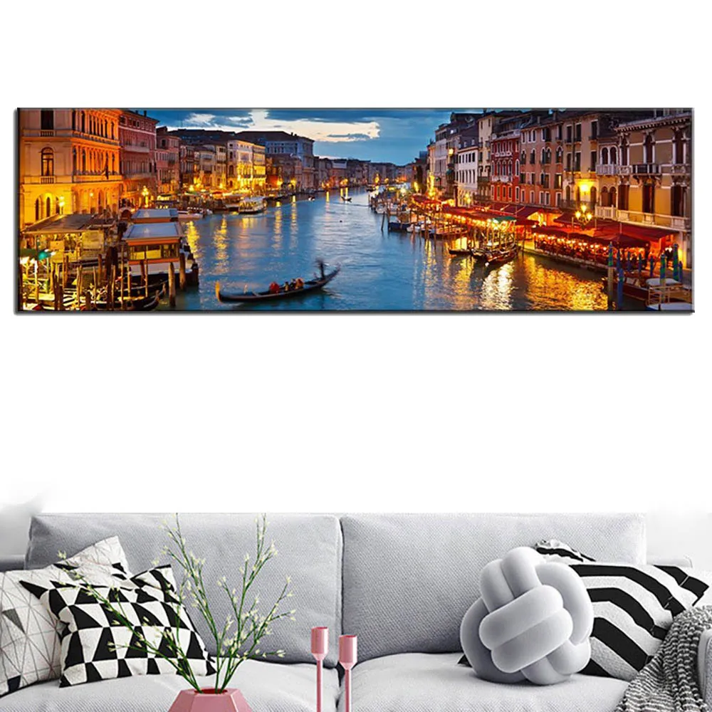 Venice on the water canvas painting print on canvas (2)