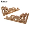 RUNBAZEF Solid Wood Applique Carved Floral Long Flower Furniture Decorative Accessories Home Decoration Accessories Artesanato ► Photo 1/6