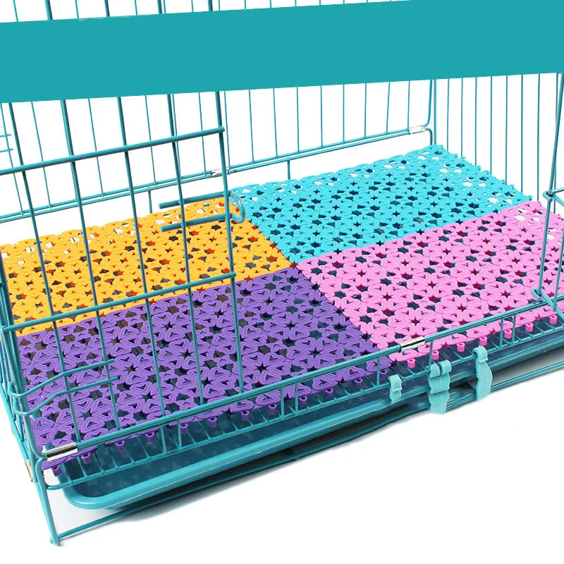 

Pet Mats Plastic Spliced Pads with Heart Hole for Bunny Rabbit Cat Dog Cage Water Leak Pet Cage Mat Bathroom Floor Table 30*20cm