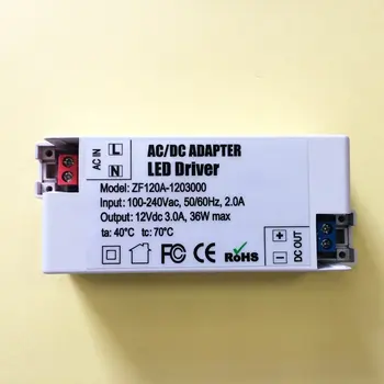 

50PCS/LOT DC12V3A 36W Mini Ultra-thin Compact size LED Drive power supply AC/DC Adapter