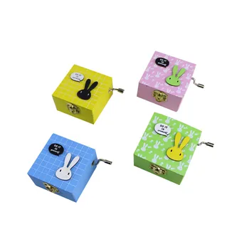 

Hand Crank Music Box Christmas Birthday Small Gifts Wooden Music Box Mechanical Musical Boxes Kid Toys Music Boxes