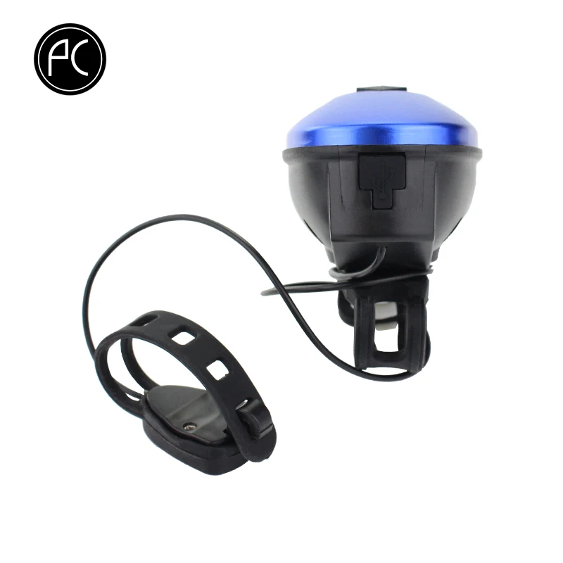 Top PCycling Bicycle Light USB Charging T6 250 Lumens Highlight Handlebar Front Lamp 140db Bells 3 Modes MTB Headlight Bike Light 3