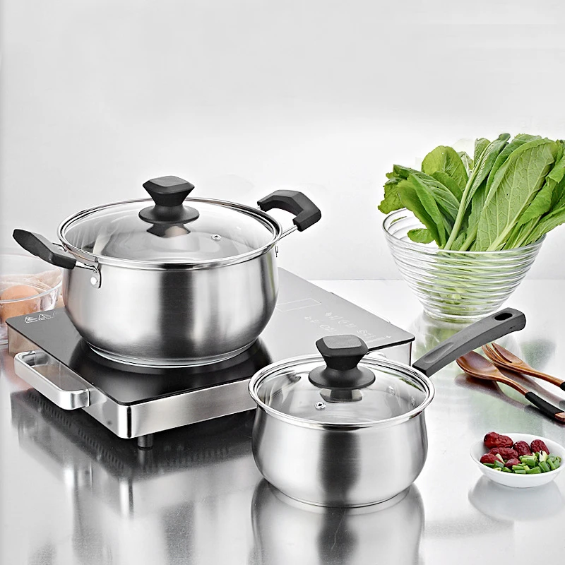 

1pcs Stainless Steel Extra Bottom Extra High Steamer Pot Cookware Food Induction Soup&Stock Pots Home Kitchen Cooking Tools