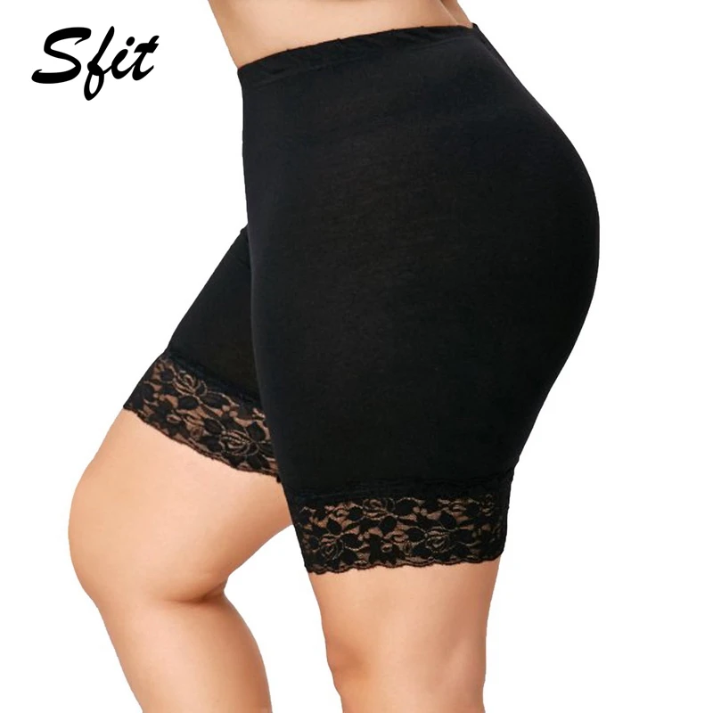 

Sfit 2019 Summer Sexy Women's Lace Print Leggings Hip Casual Shorts High Waist Solid Slim Stretch Breathable Quick Dry Mujer