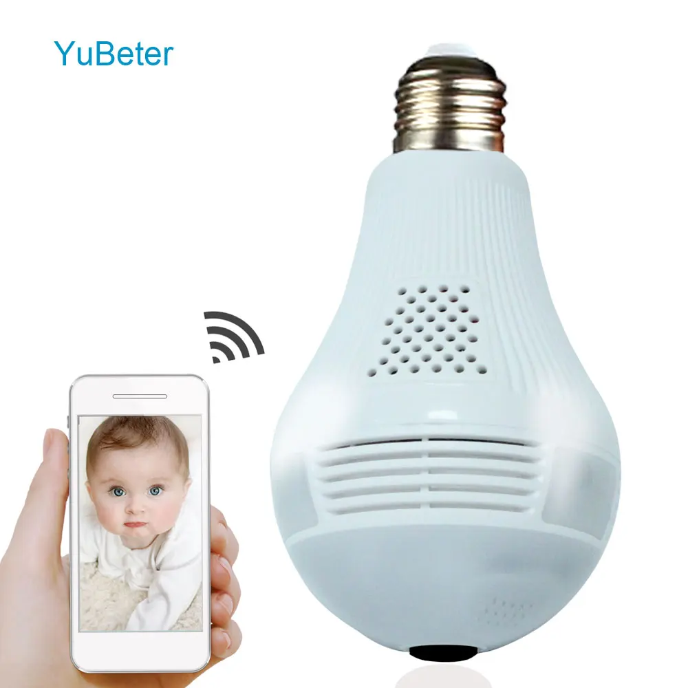

YuBeter 360 Cameras Wifi Lamp 960P 1080P Home Security Video Surveillance Light Bulb Infrared Camera Night Vision Two Ways Audio