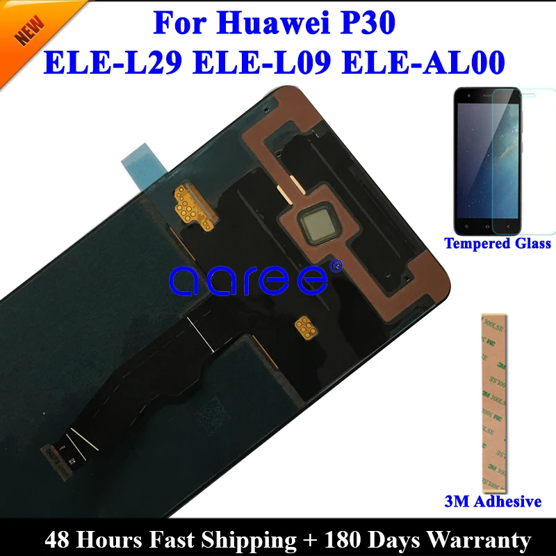 Протестированный ЖК-дисплей OLED для huawei P30 ЖК-дисплей для huawei P30 ELE-L09 ЖК-дисплей сенсорный дигитайзер сборка