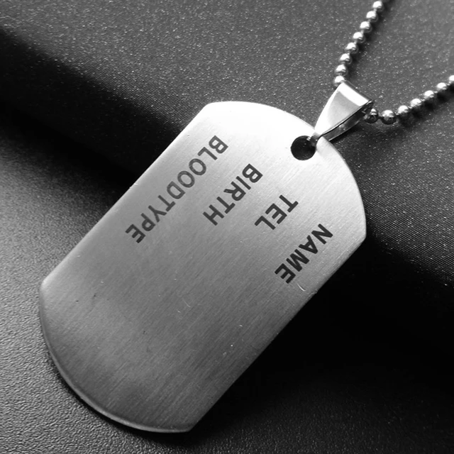 Stainless Steel Pendant Necklace  Dog Tag Necklaces Personalized - Double Dog  Tag - Aliexpress