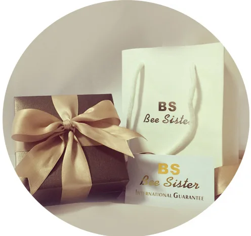 BS 1 комплект Оригинальная Подарочная коробка Сумочка Bee Sister брендовая оригинальная коробка для подарка с бумажный пакет подарок использовать чехол
