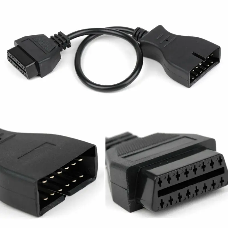 #*Cheap Black Pin OBD1 16 Scanner For Cable 12 OBD2 to Diagnostic Convertor New Adapter 1 Converter Cable