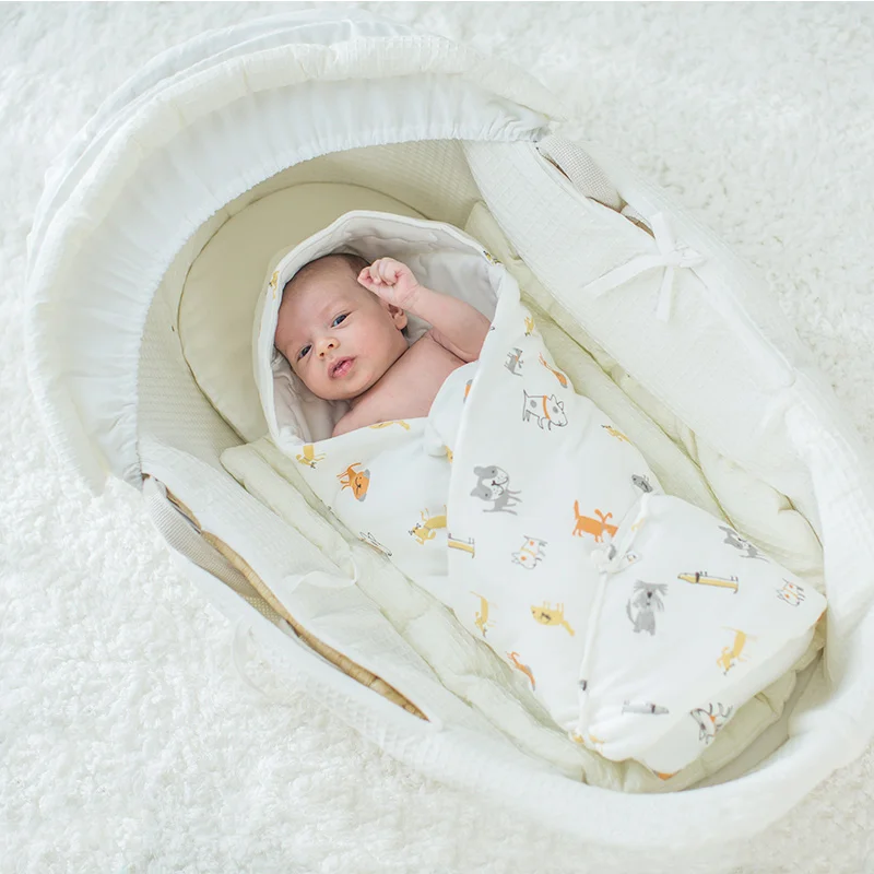 Детское одеяло супер мягкий хлопок пеленка зимний теплый Конверт для новорожденных детские пеленки кокон спальный мешок в коляске