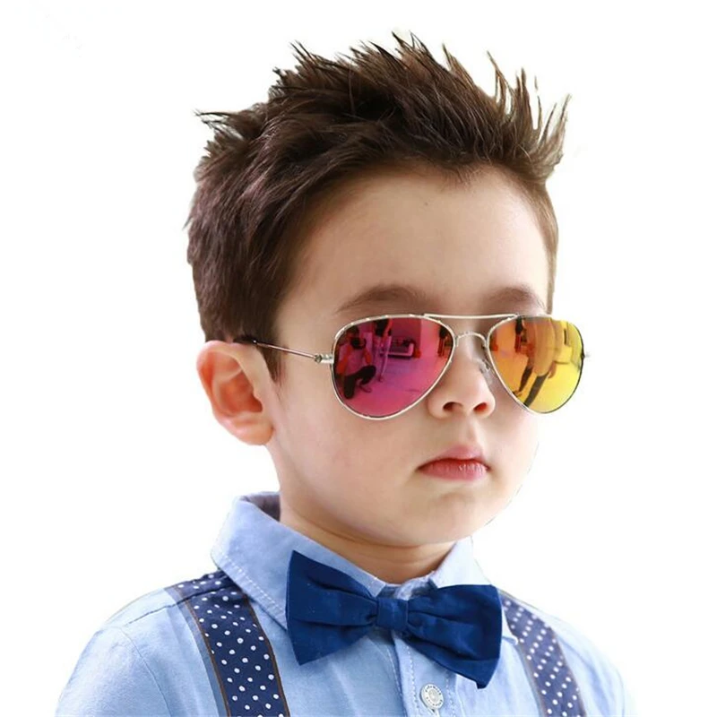 Новые детские солнцезащитные очки пилота 8-Цвета UV400 солнцезащитные очки большой кадр модные оттенки gafas-де-сол
