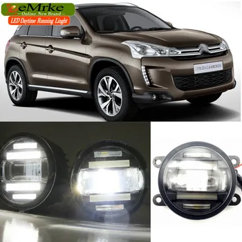 

EEMRKE Car Styling for Citroen C4 Aircross 13 14 15 16 2 in 1 Multifunction LED Fog Lights DRL With Lens Daytime Running Lights
