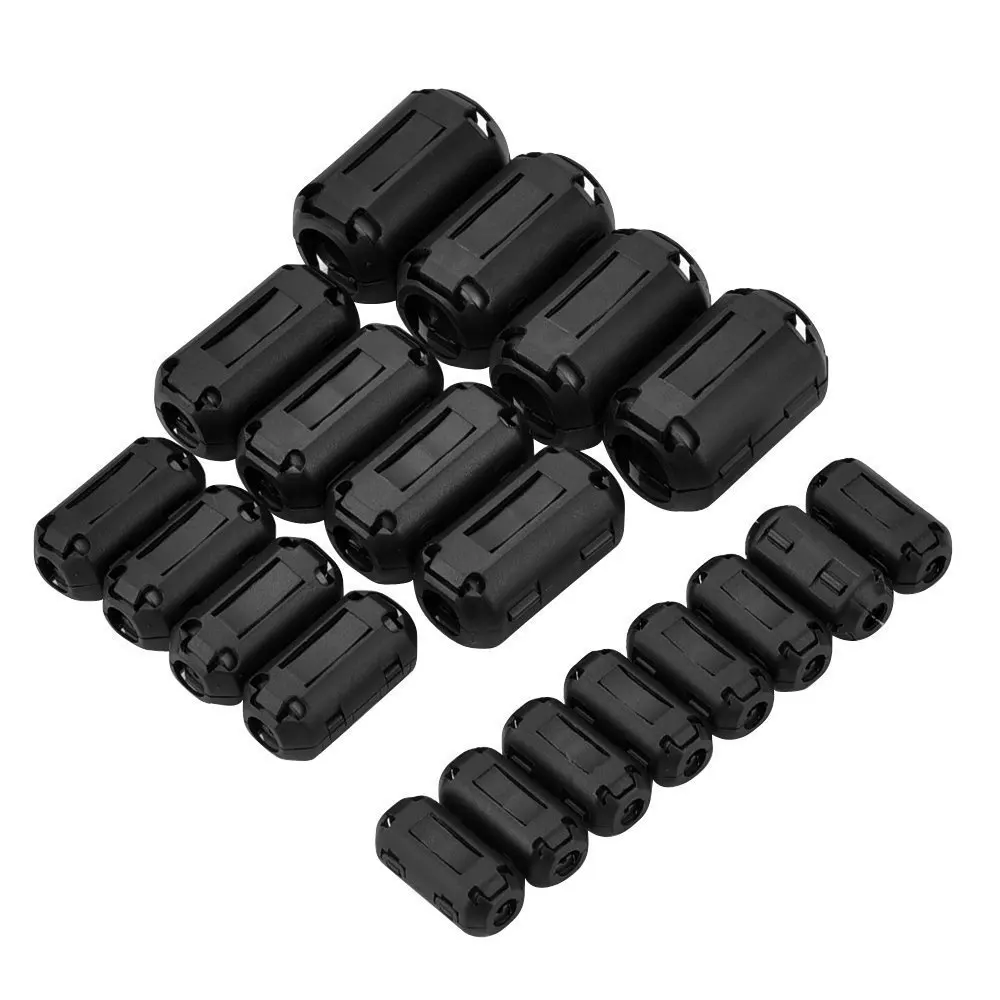 10 Clip-on Ferrite Bead Choke Core Ring Clamp RFI EMI Cable Noise Filter 3.5-7MM
