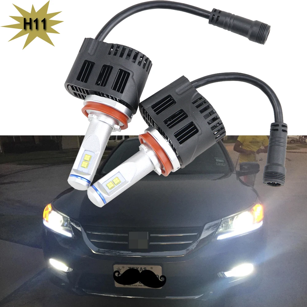 2x 6000K High Power H8 H9 H11 55W 5200lm LED Fog Driving Headlight