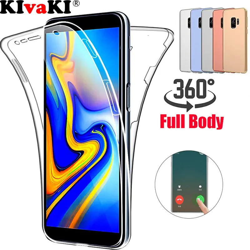 360 полностью Мягкий силиконовый чехол из ТПУ для Samsung Galaxy S9 S8 Plus S6 S7 Edge J5 J4 J6 A6 A8 A30 A40