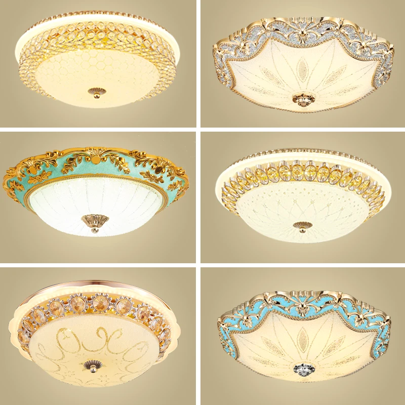 Best fashion European style warm romantic simple LED room light bedroom crystal study ceiling lamp | Лампы и освещение
