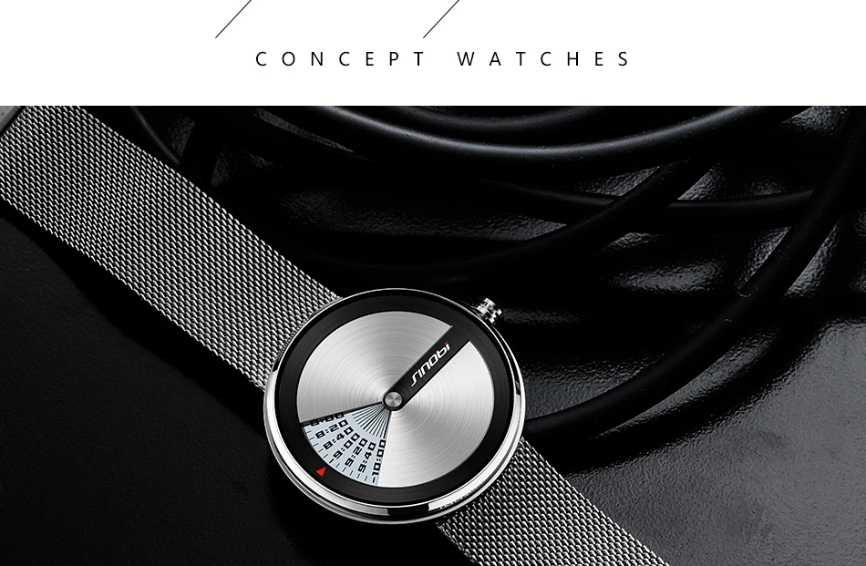 SINOBI, креативные наручные часы, деловые часы, мужские модные часы, дизайн, мужские часы со стальным плетением, мужские часы, Relogio Masculino