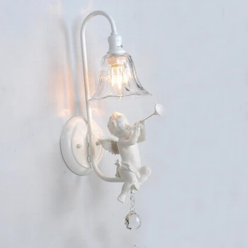 

2016 new design Bathroom / Studyroom Vanity Lights/fashional modern white angel wall lamp/white wall lamps lighting fixture