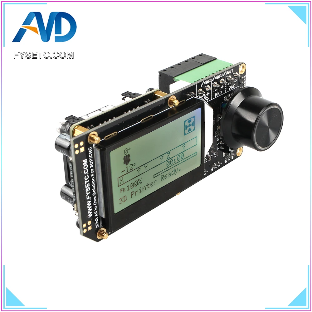 Placa do Controlador de Aio Tudo em um 32bit a Bordo Marlin para 3dp Mainboard Rgb Mini12864 Lcd Apoio – Cnc ii V3.2 32bit Mcu