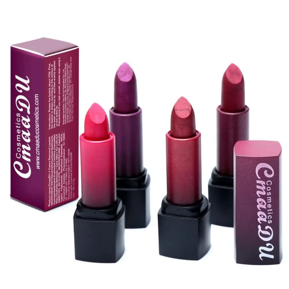 

1PC Diamond Waterproof Lipstick Cup Shine Colorfast Diamonds Waterproof Luminous Lipstick Shimmer Long-Lasting Non-Stick