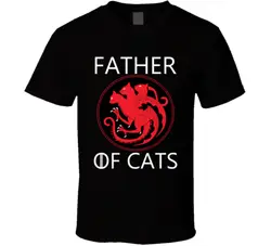 Daenerys Targaryen, футболка для отца дракона, кошки, Игра престолов, Северный зимний подарок, футболка с принтом, футболка в стиле хип-хоп