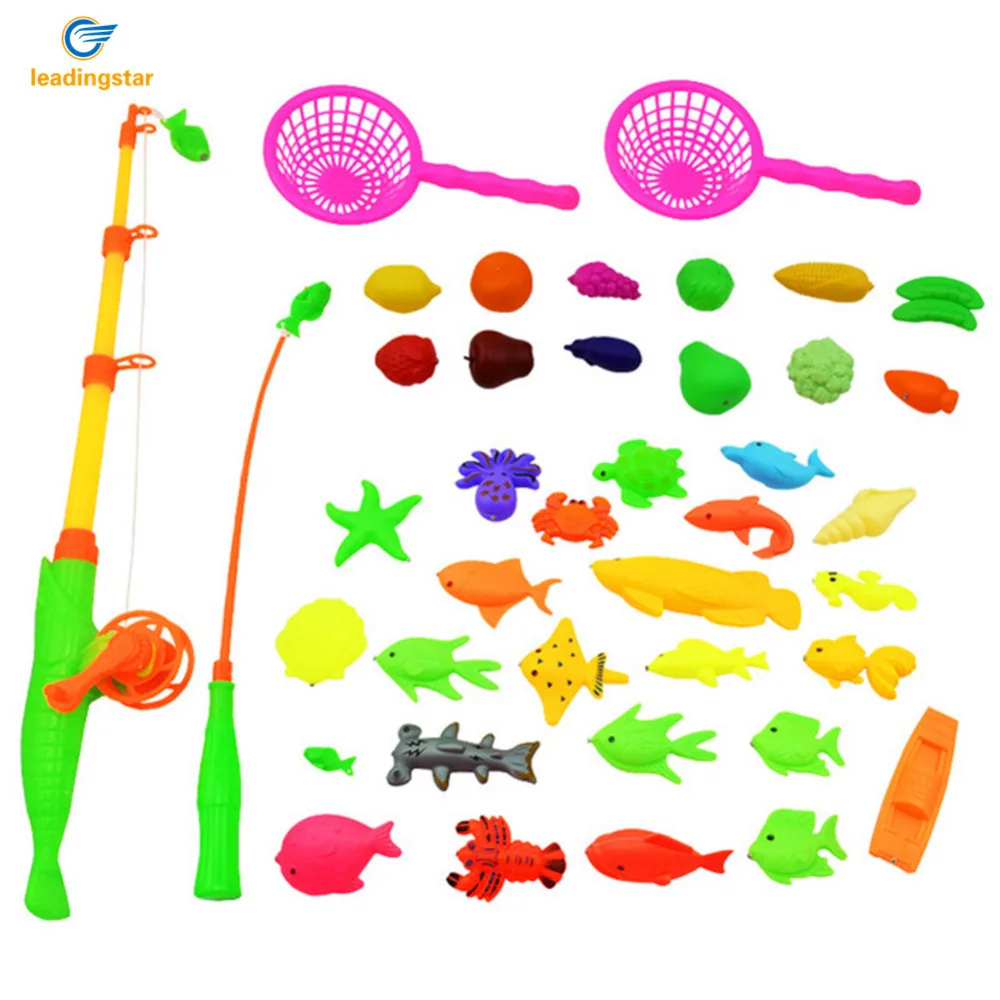 LeadingStar 40pcs Fishing Playset Waterproof Floating Fish