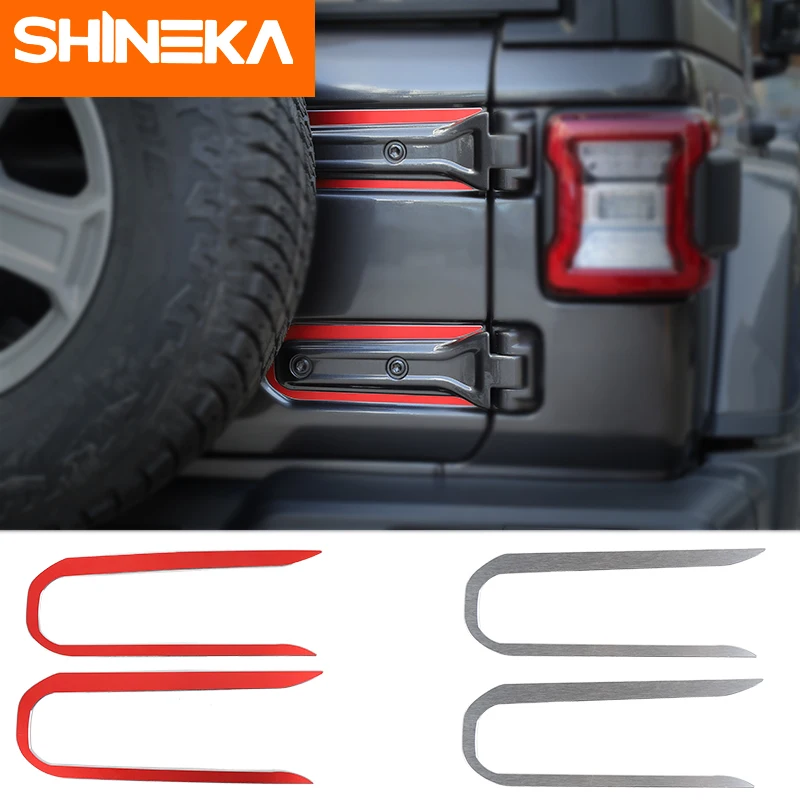 

SHINEKA Styling Mouldings ABS Car Tailgate Hinge U-shaped Anti-collision Strip Stickers For Jeep Wrangler JL 2018+ Accessories