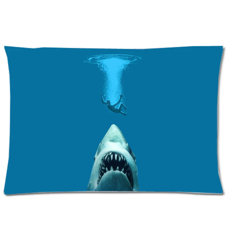 Jaws Design Home Pillow Case Cover Decorative Pillow Slip Rectangle Two