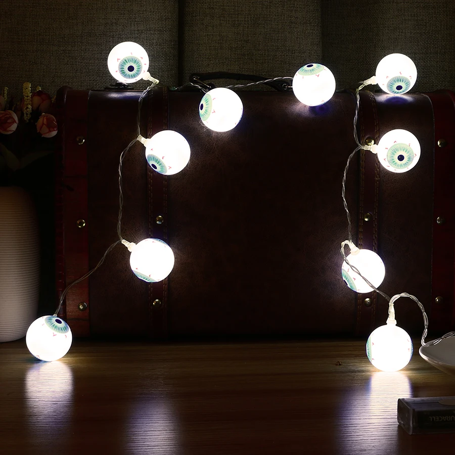 

Mrosaa 10 LED 1M Halloween Eyeball Fairy String Lights for Christmas Party Home Decorative Lighting Party DIY Night lights New