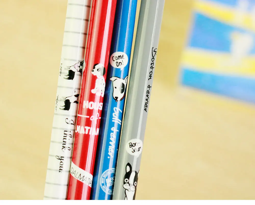 4 штуки в партии милые далматинцы гелевая ручка пишущие ручки канцелярские товары caneta материал Эсколар офисные школьные принадлежности