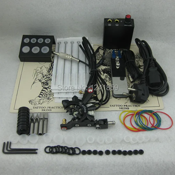 

Complete Beginner Tattoo Kit Set Tattoo Gun Power Supply Needle Grip Tip Combo Kit Set Supply TKS120#